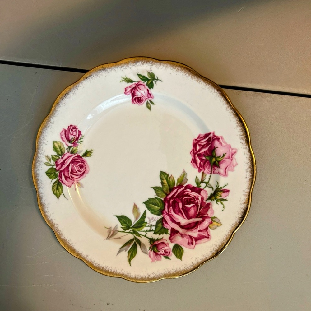 Orleans Rose White Dinner Plate